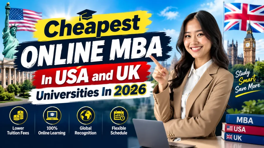 Cheapest Online MBA in USA and UK Universities for 2026
